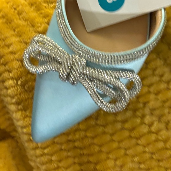 Size 8 a new day - satin blue bow diamond pointed heels - Picture 5 of 6
